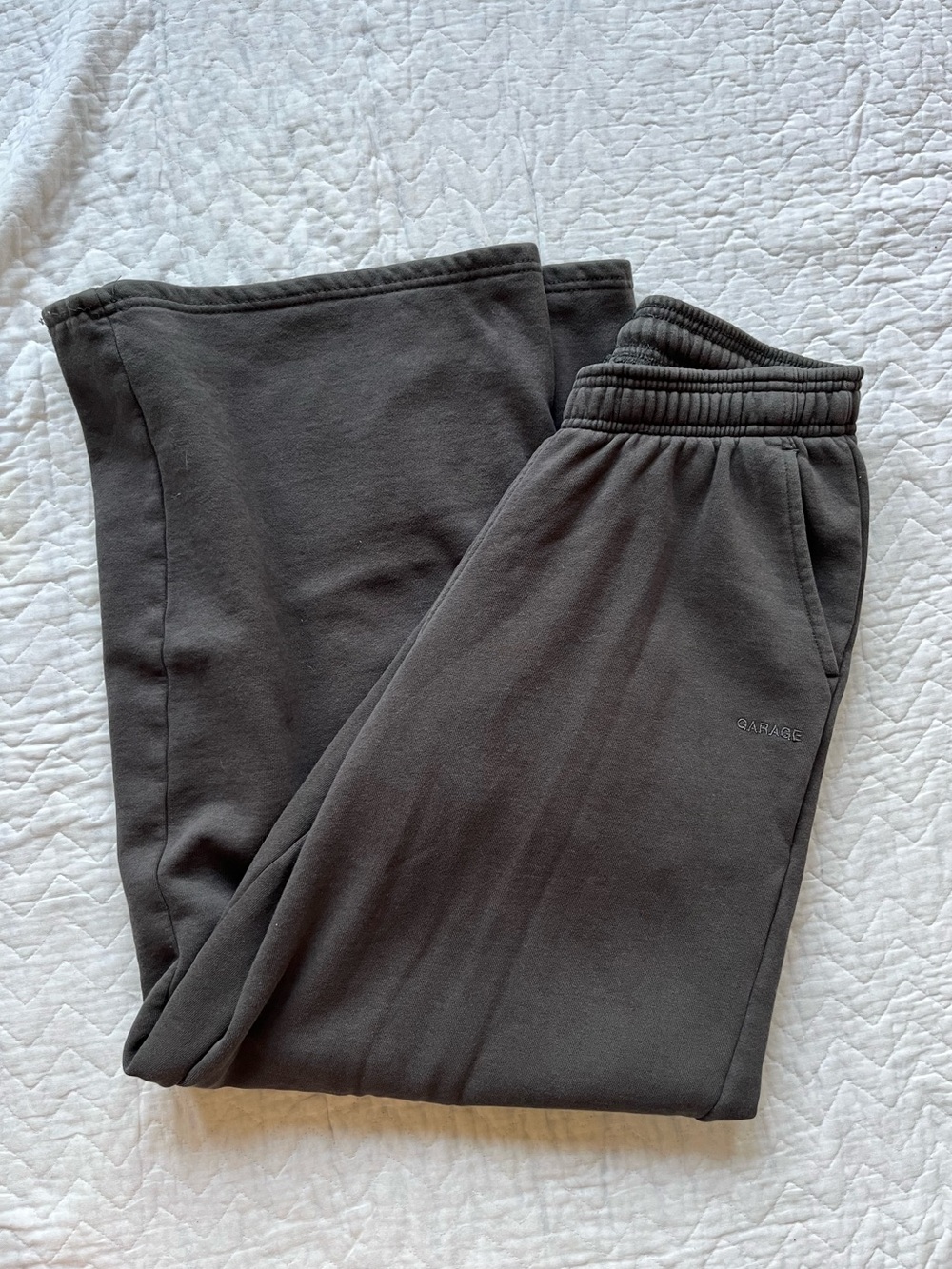 GARAGE wide leg sweatpants